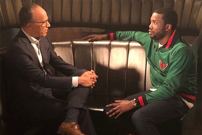 Lester Holt and Meek Mill