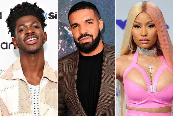 Lil Nas X, Drake, and Nicki Minaj