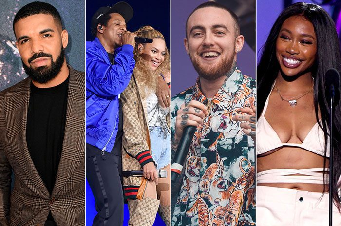 Drake, JAY-Z, Beyoncé, Mac Miller, and SZA