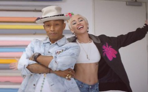 Pharrell Williams and Miley Cyrus
