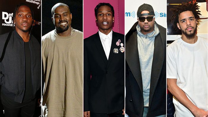Pusha T, Kanye West, A$AP Rocky, The-Dream, and J. Cole