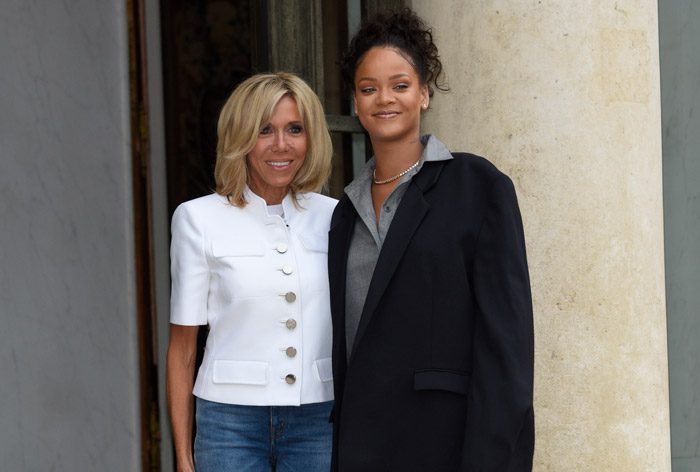 Rihanna and Brigitte Macron