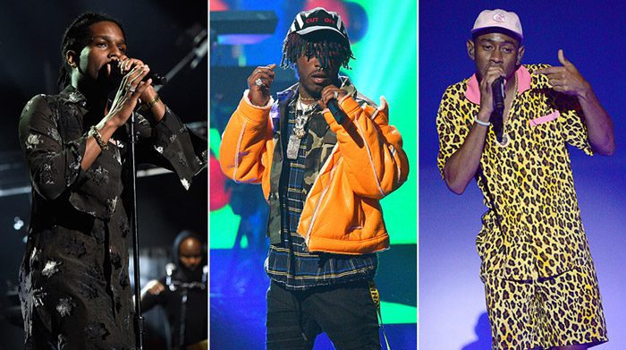 A$AP Rocky, Lil Uzi Vert, and Tyler, the Creator