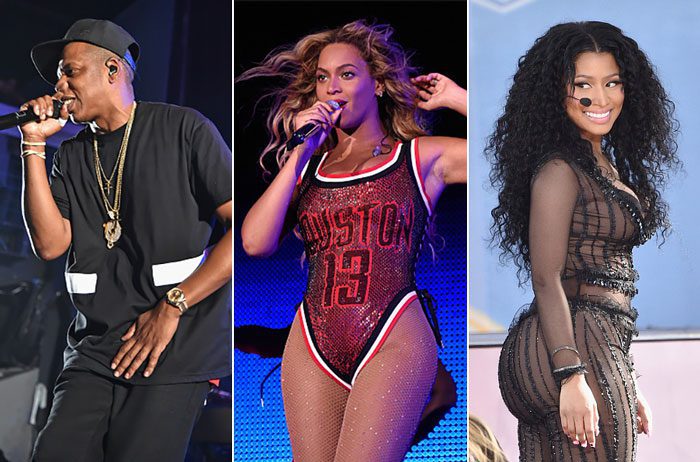 Jay Z, Beyoncé, and Nicki Minaj