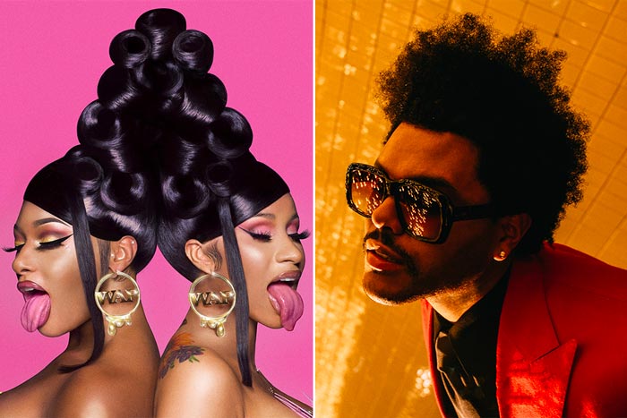 Cardi B, Megan Thee Stallion, and The Weeknd