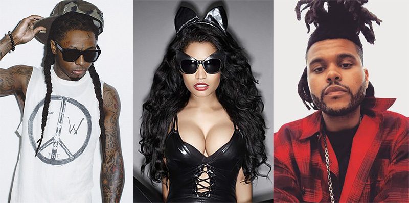 Lil Wayne, Nicki Minaj, and The Weeknd