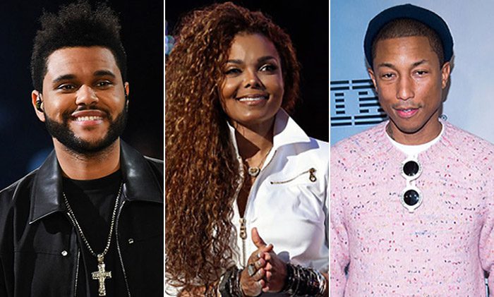 The Weeknd, Janet Jackson, and Pharrell