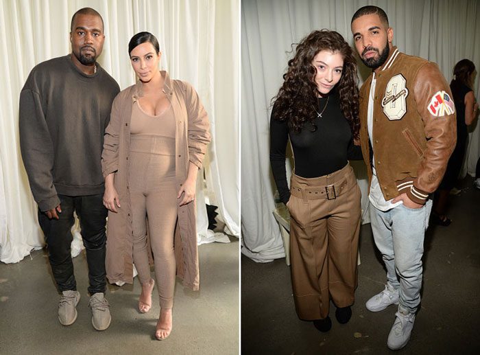 Kanye West, Kim Kardashian, Lorde, and Drake