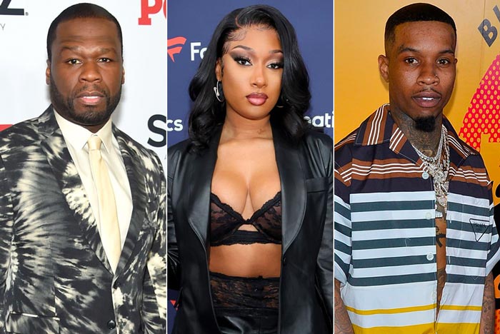 50 Cent, Megan Thee Stallion, and Tory Lanez