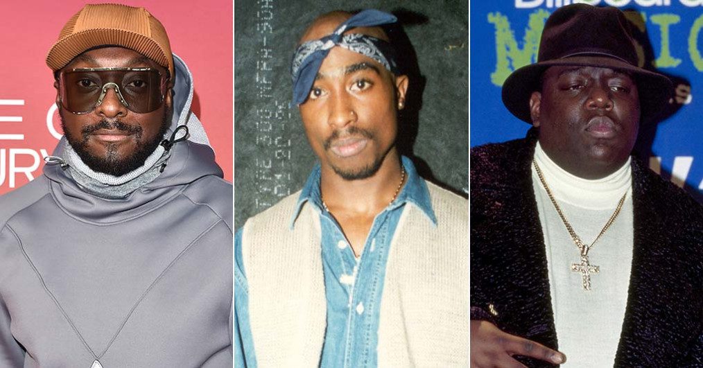 will.i.am, Tupac Shakur, and Notorious B.I.G.