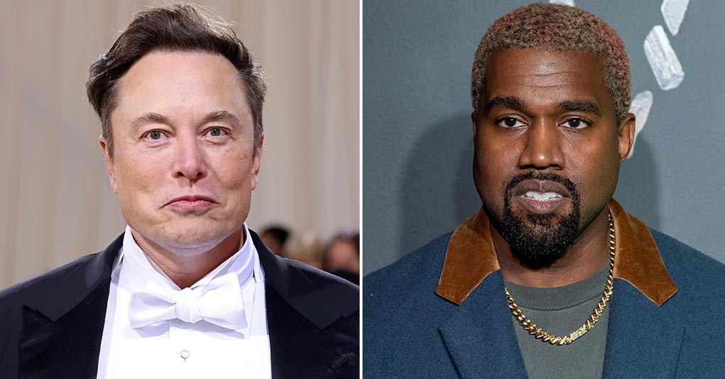Elon Musk Says He Expressed 'Concerns' to Kanye West About Anti-Semitic Tweet #KanyeWest