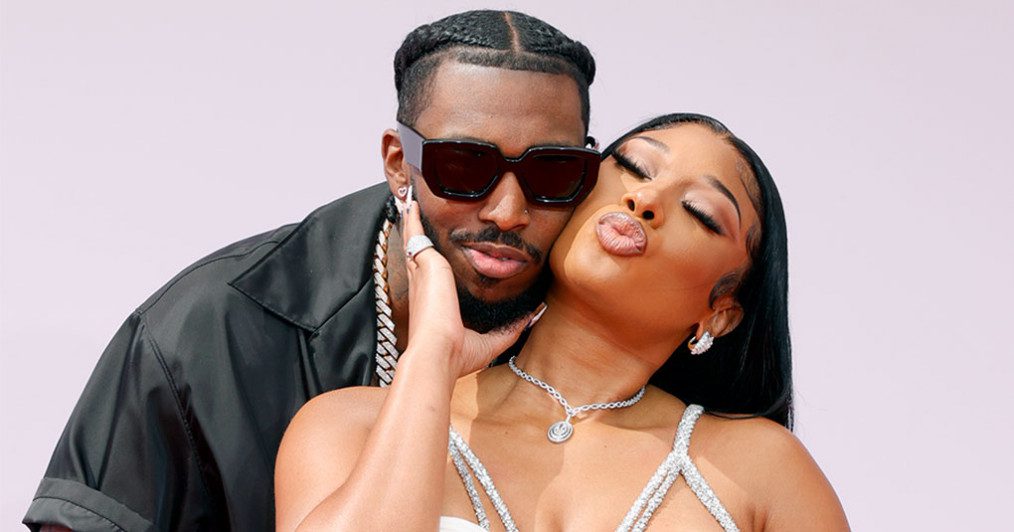 Pardison “Pardi” Fontaine and Megan Thee Stallion attend the BET Awards 2021