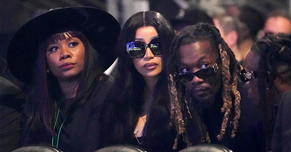 Cardi B and Offset attend Takeoff's Celebration of Life at State Farm Arena