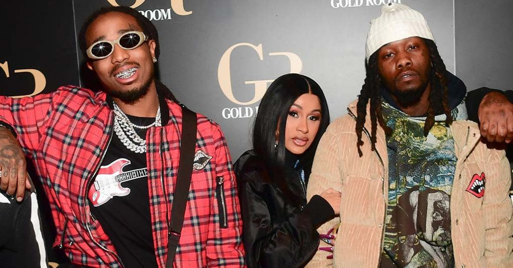 Quavo, Cardi B, and Offset attend Hawks vs Nets After Party at Gold Room