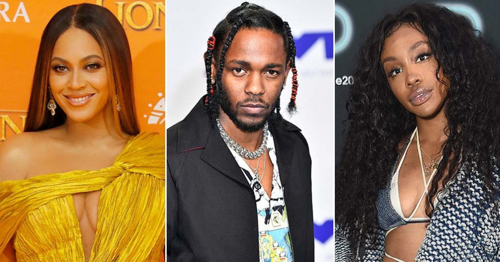 Beyoncé, Kendrick Lamar, and SZA