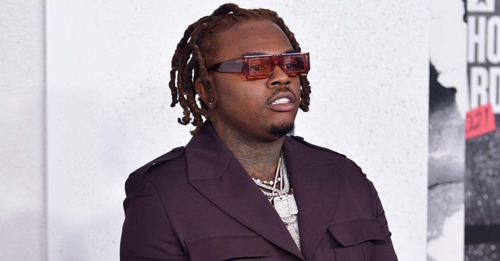 Gunna arrives to the 2021 BET Hip Hop Awards at Cobb Energy Performing Arts Centre