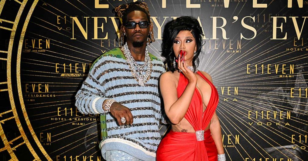 Cardi B and Offset Celebrate New Year's Eve 2023 at E11EVEN