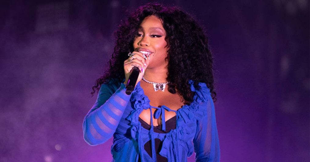 SZA performs on the main stage during Wireless Festival at Finsbury Park