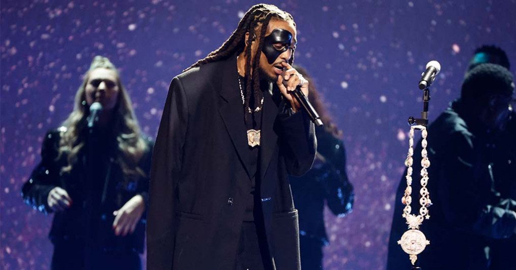 Quavo performs onstage during the 65th GRAMMY Awards at Crypto.com Arena