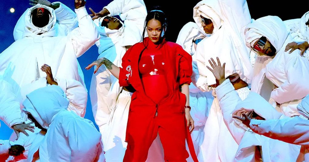 Rihanna performs during Apple Music Super Bowl LVII Halftime Show at State Farm Stadium