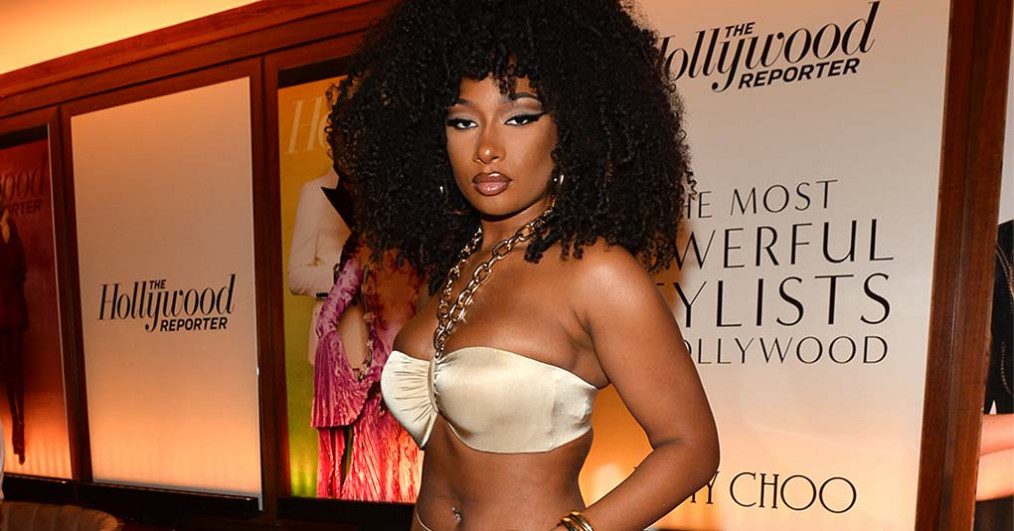 Megan Thee Stallion attends The Hollywood Reporter And Jimmy Choo Power Stylists Dinner at The Terrace at Sunset Tower
