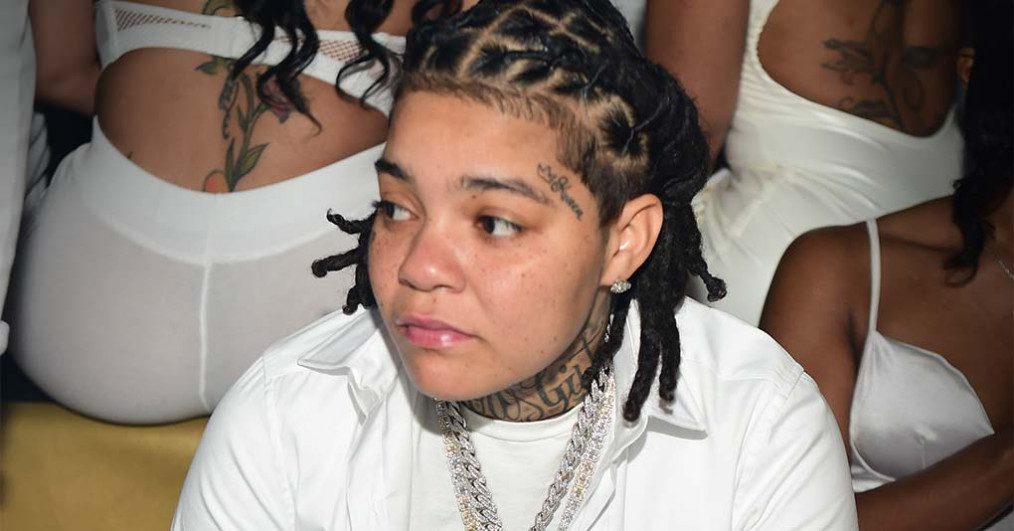 Young M.A attends Friday All White Affair at Gold Room