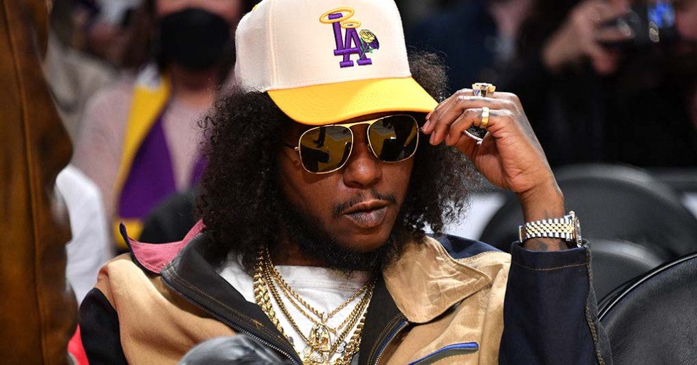 Ab-Soul attends a basketball game between the Los Angeles Lakers and the Dallas Mavericks at Crypto.com Arena