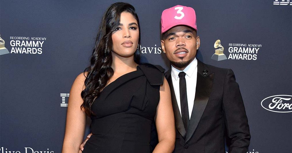 Kirsten Corley and Chance the Rapper attend the Pre-GRAMMY Gala and GRAMMY Salute to Industry Icons Honoring Sean 