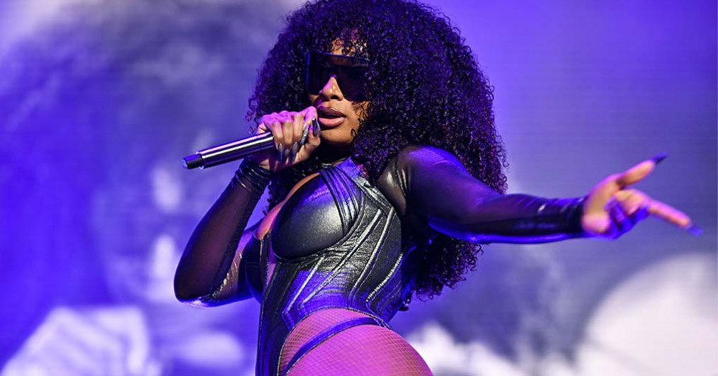 Megan Thee Stallion performs onstage during the AT&T Block Party at the NCAA March Madness Music Festival