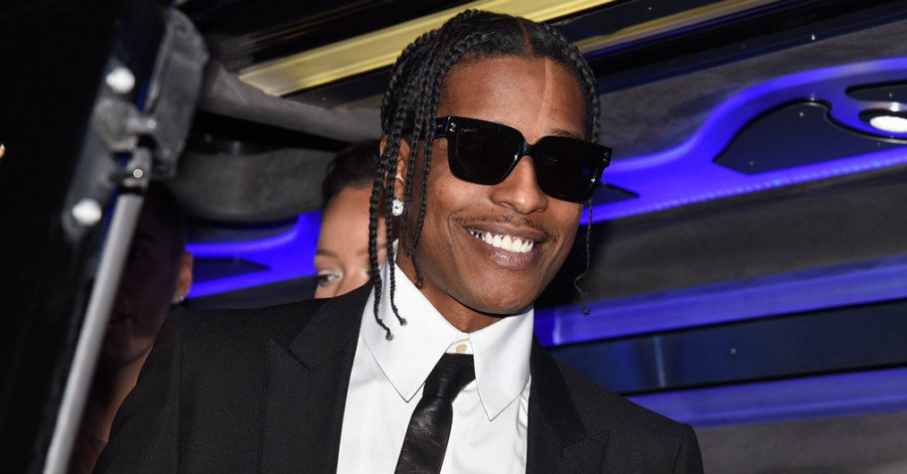 A$AP Rocky at The Carlyle Hotel before the 2023 Met Gala: Karl Lagerfeld: A Line of Beauty