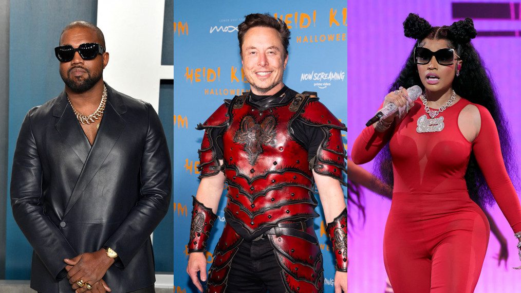 Kanye West, Elon Musk, and Nicki Minaj