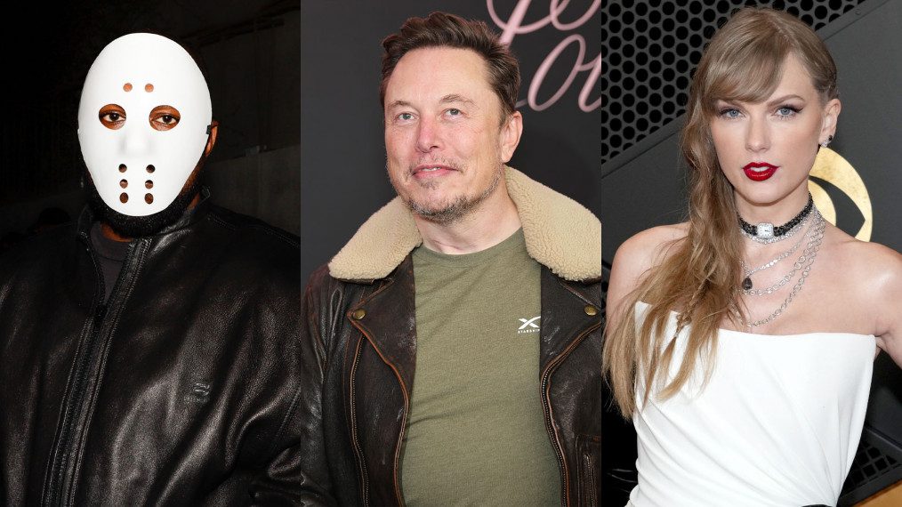 Kanye West, Elon Musk and Taylor Swift