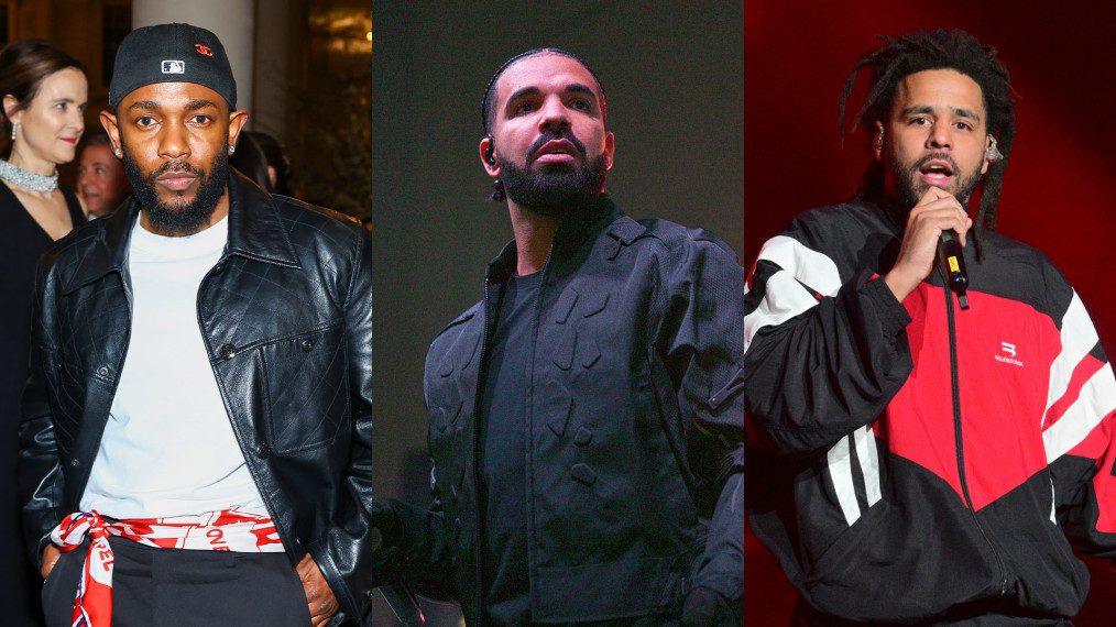 Kendrick Lamar, Drake, and J. Cole