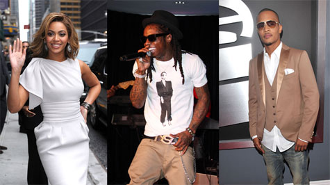 Beyonce, Lil Wayne, and T.I.