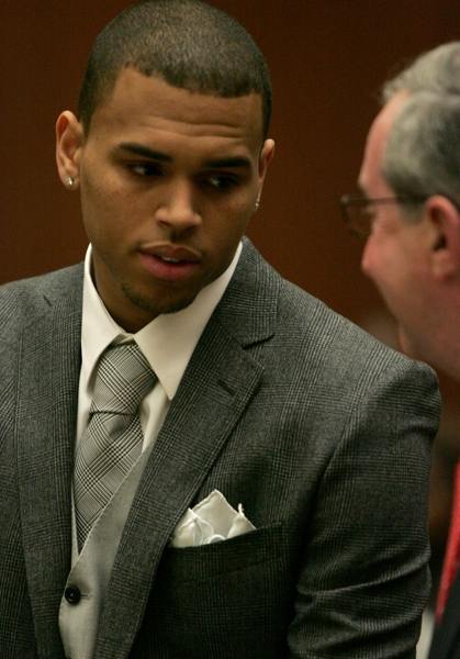Chris Brown in Court