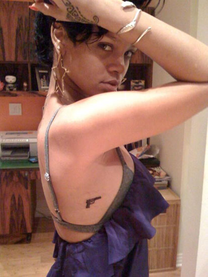 Rihanna Gun Tat
