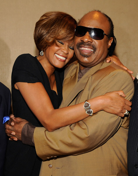 Whitney and Stevie Wonder